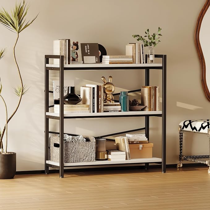 Book Shelf, 3 Tier Bookshelf 31.49" Width, Book Shelf Storage and Organization - Image 4