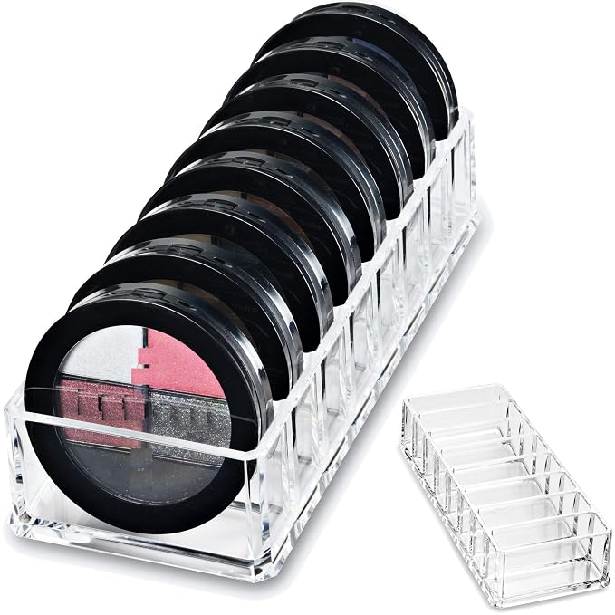 byAlegory Acrylic Compact Makeup Organizer | 8 Space Cosmetic Storage by BYALEGORY