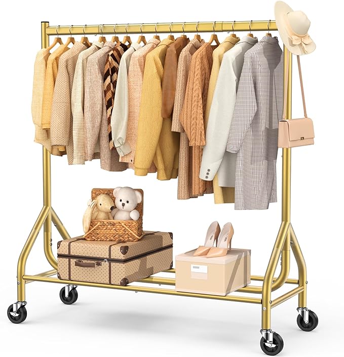 EAGMAK Heavy Duty Clothes Rack Load 420 LBS, Rolling Garment Rack by Eagmak
