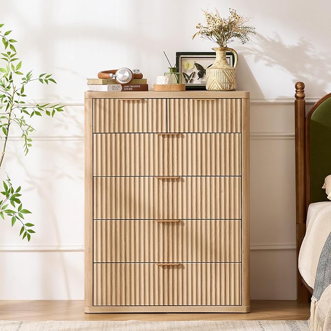 LEYAOYAO Fluted 6 Drawers Dresser - Image 5