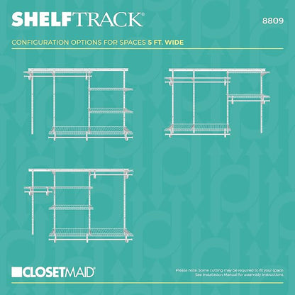 ClosetMaid ShelfTrack Wire Closet Organizer System, Adjustable from 5 to 8 Ft. - Image 4