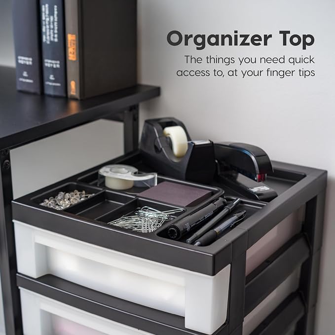 IRIS USA 3-Drawer Storage Cart, office essentials, classroom items, and - Image 7