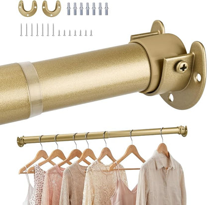 Adjustable Closet Rod for Hanging Clothes, 17-54inch Heavy Duty Metal tension by Unknown