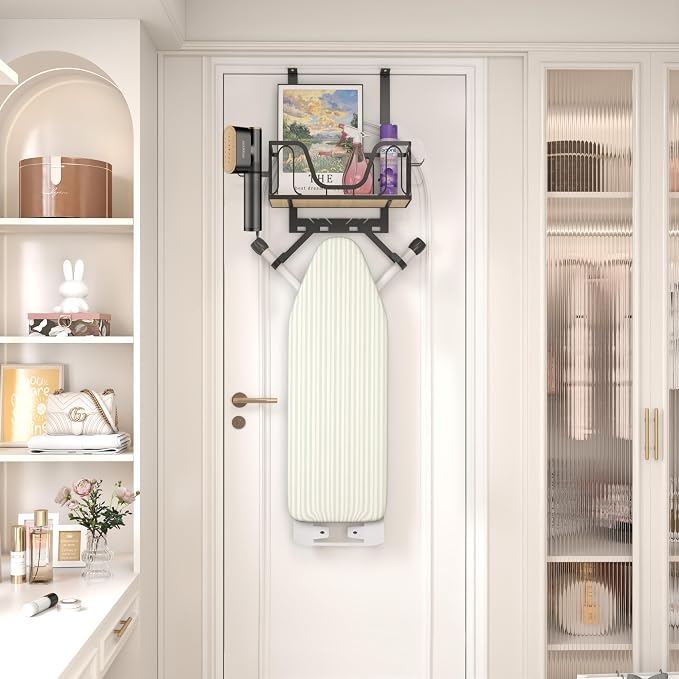 Ironing Board Hanger, CUFURNIX Wall Mount or Over the Door Iron Holder - Image 8