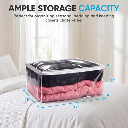 Handy Laundry Comforter Storage Bag – Large 90L Clear Zippered Organizer - Image 2