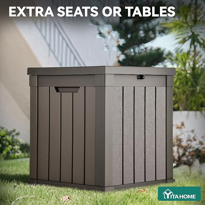 YITAHOME Deck Box, 51 Gallon Weatherproof Outdoor Storage Container - Image 4
