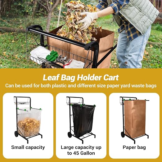 CAROD Upgraded Trash Bag Holder Cart - Image 7