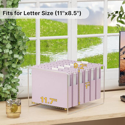 Letter Size Hanging File Folder Extra Capacity, Heavy Duty 1'' Expansion - Image 2