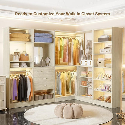 Unikito 36 Inch Corner Closet System, Large Freestanding Closet Organizer System - Image 3