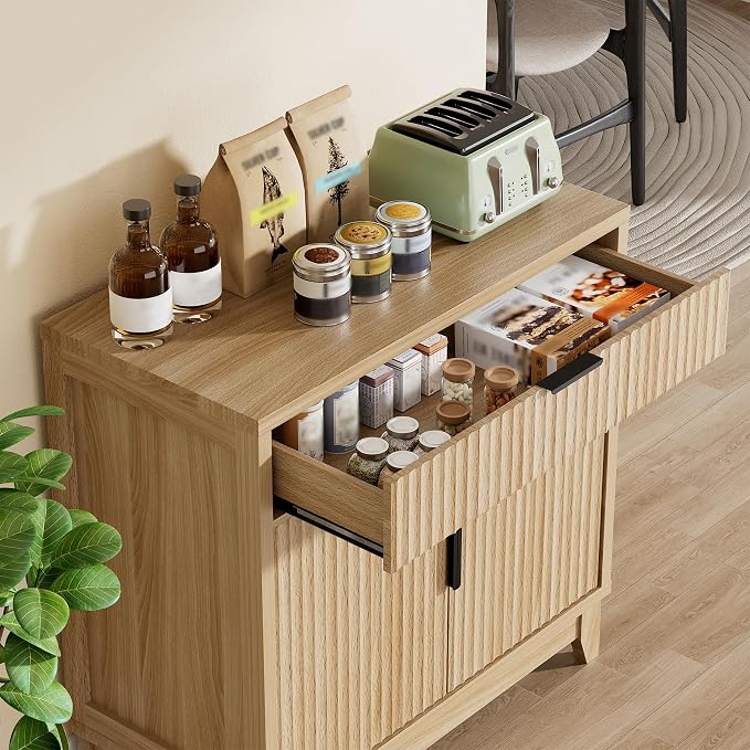 Vabches Fluted Sideboard Buffet Cabinet - Image 4