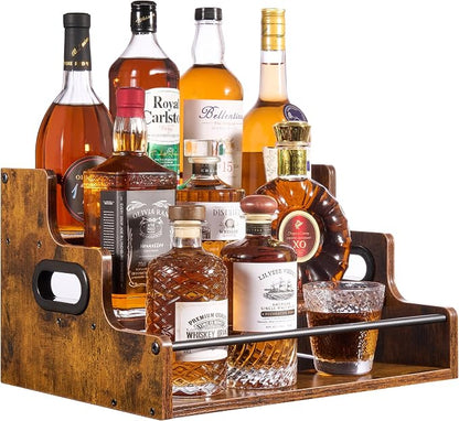 3-Tier Liquor Bottle Display Shelf by Unknown