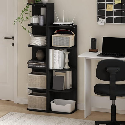 Furinno Pasir 4-Tier Corner Open Shelf Bookcase - Image 2