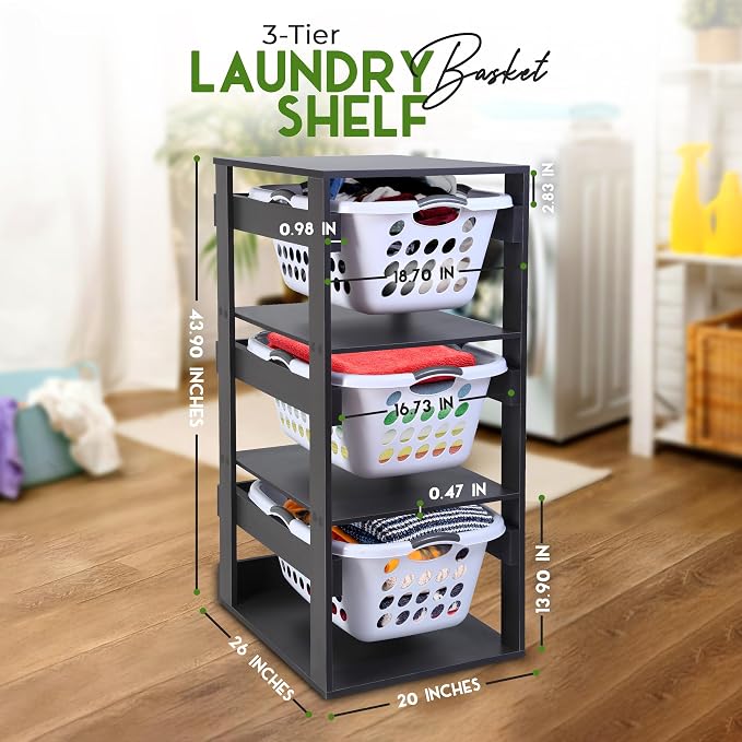 Laundry Basket Holder Shelf - Image 2