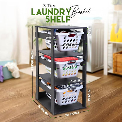 Laundry Basket Holder Shelf - Image 2