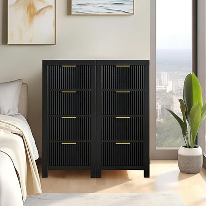 Mid-Century Modern Tall Wooden Dresser - Image 6