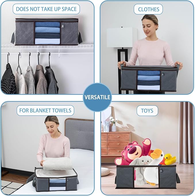 VENO 3 Pack Medium Clothes Storage Bag Organizer - Image 3