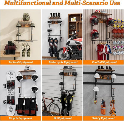 Motorcycle Helmet Holder Wall-Mounted Helmet Rack - Image 6