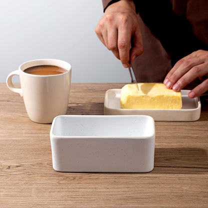 Ceramic Butter Dish with Lid，Large Butter Dish - Image 5