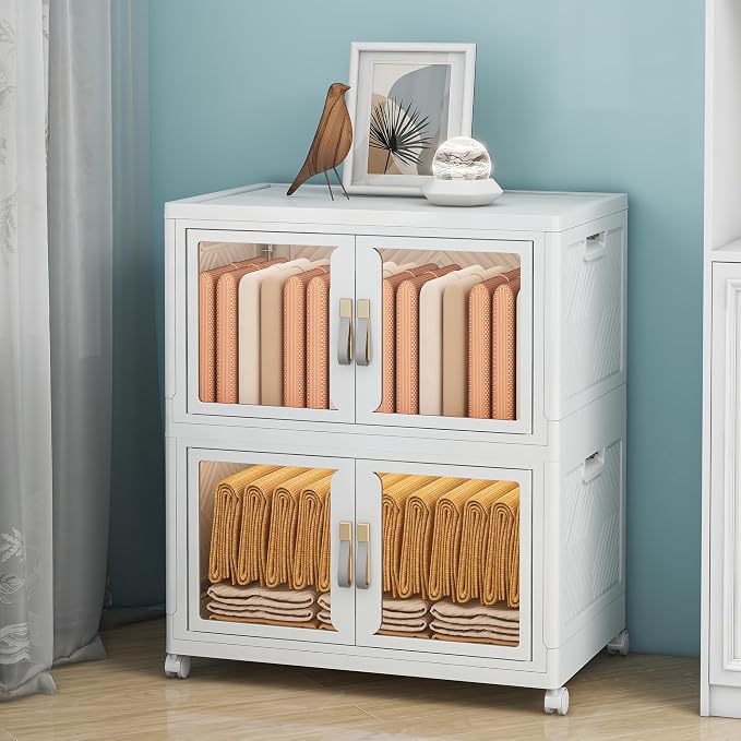 Large Clear Stackable Storage Bins by Unknown