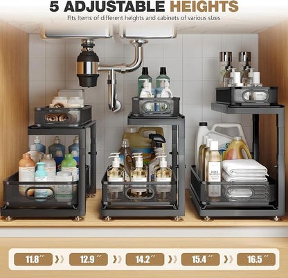 2-Pack Under Sink Storage Organizer - Image 9