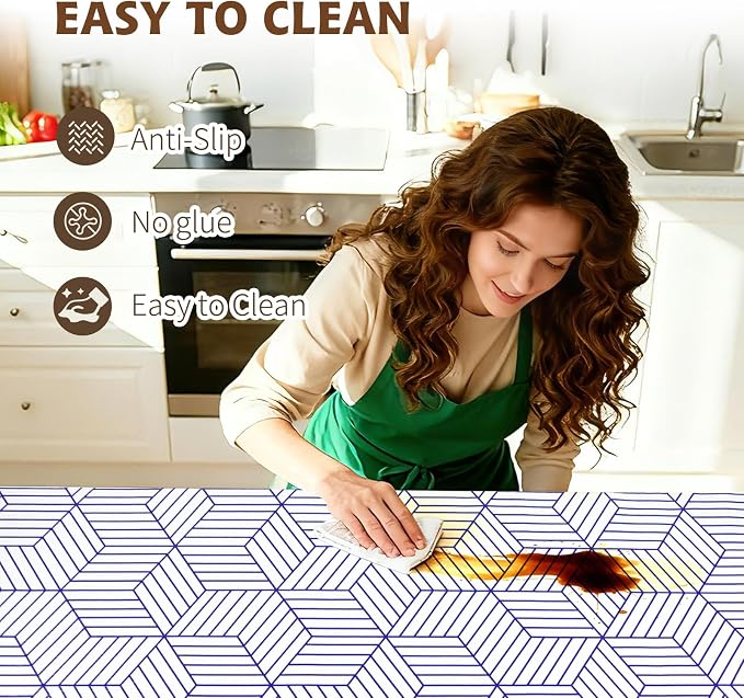 Shelf Liners for Kitchen Cabinets 23.6" x 354.3", Non Adhesive Cabinet Liner - Image 4