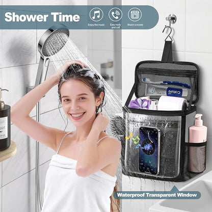 Portable Hanging Shower Caddy, Large Capacity Travel Toiletry Bag - Image 3