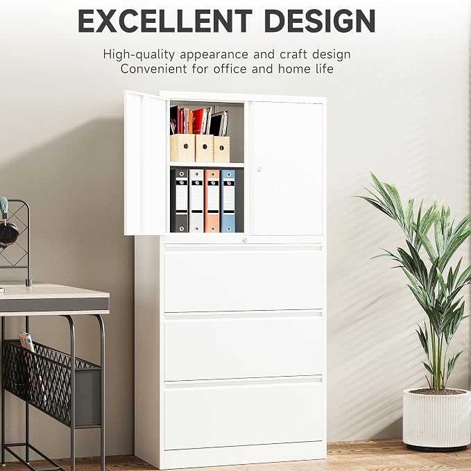 SISESOL 3 Drawer Lateral File Cabinet - Image 6