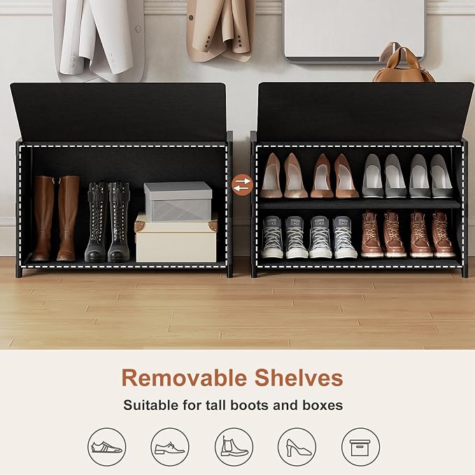 Shoe Rack, 3 Tier Shoe Storage Cabinet - Image 7