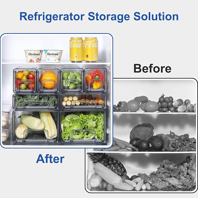 Plastic Clear Fridge Storage Organizer - Image 3