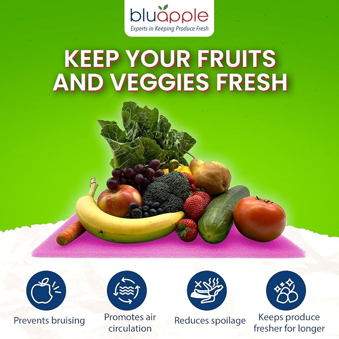Bluapple FreshMats, Refrigerator Bin Liner, Fridge Drawer Mats, Crisper Life - Image 2