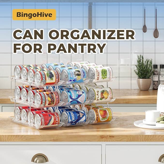 Stackable 3 Tiers Can Organizer Pantry, Canned Food Holder - Image 3