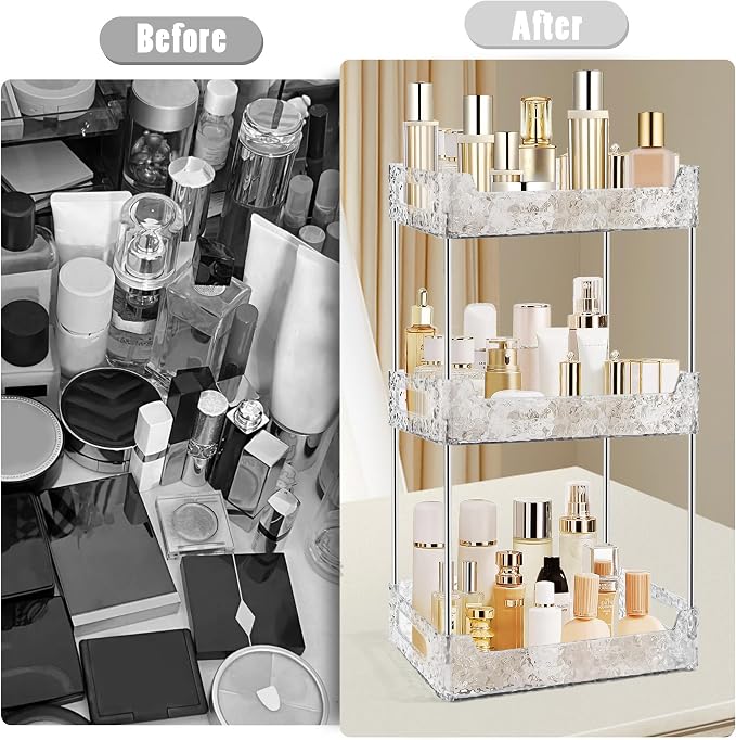 3-Tier Bathroom Counter Organizer Countertop Storage, Dresser Organizer Vanity - Image 3