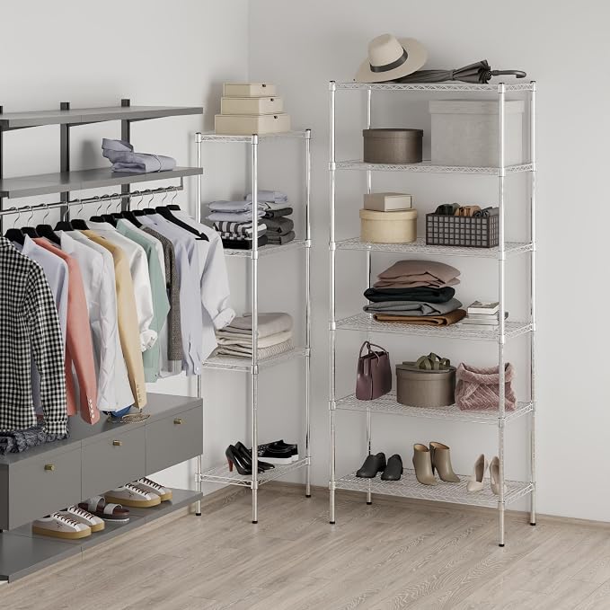 18" Deep x 36" Wide x 86" Height Wire Shelving Kit | 6-Tier | NSF Commercial - Image 2