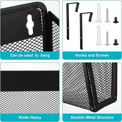 Tenceur 3 Pcs Mesh Letter Wall File Folder Cubicle File Holder Hanging Wall - Image 3