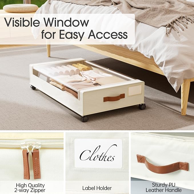 Yecaye 4 Pack Under Bed Storage - Image 5