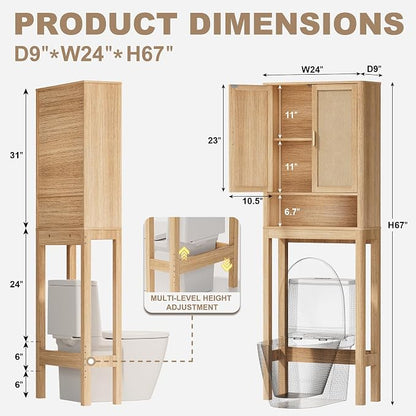 Over the Toilet Storage Cabinet, Bathroom Storage Cabinet - Image 2