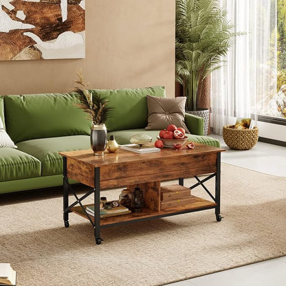 WLIVE Coffee Table, 41.3" Lift Top Coffee Table - Image 8