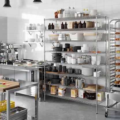 21" Deep x 60" Wide x 86" Height Wire Shelving Kit | 8-Tier | NSF Commercial - Image 2
