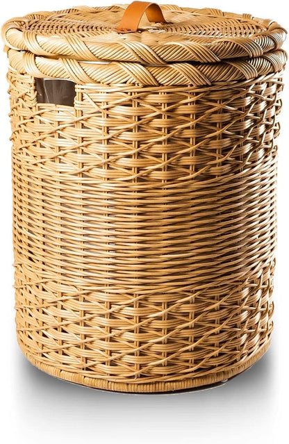 The Basket Lady Round Wicker Laundry Hamper, Extra Large, 23 in Dia x 28 in H by TheBasketLady