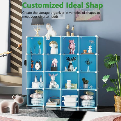 C&AHOME Cube Storage Organizer, 16-Cube Shelves Units, Plastic Storage Cubes - Image 5