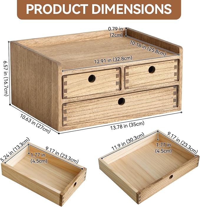 KIRIGEN Desk Organizer with Drawers - Image 2