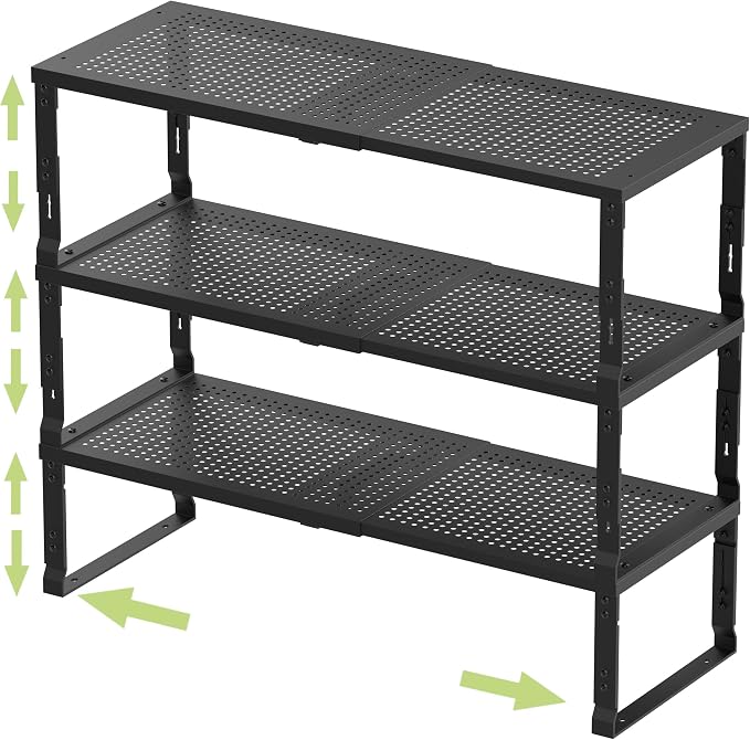 Adjustable Expanable Stackable Spice Rack Shelf Pantry Storage Organizer by JOJOCROSSHIGHQUALITYLIFE