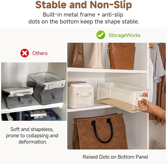 StorageWorks Narrow Storage Bins, Small Basket - Image 5