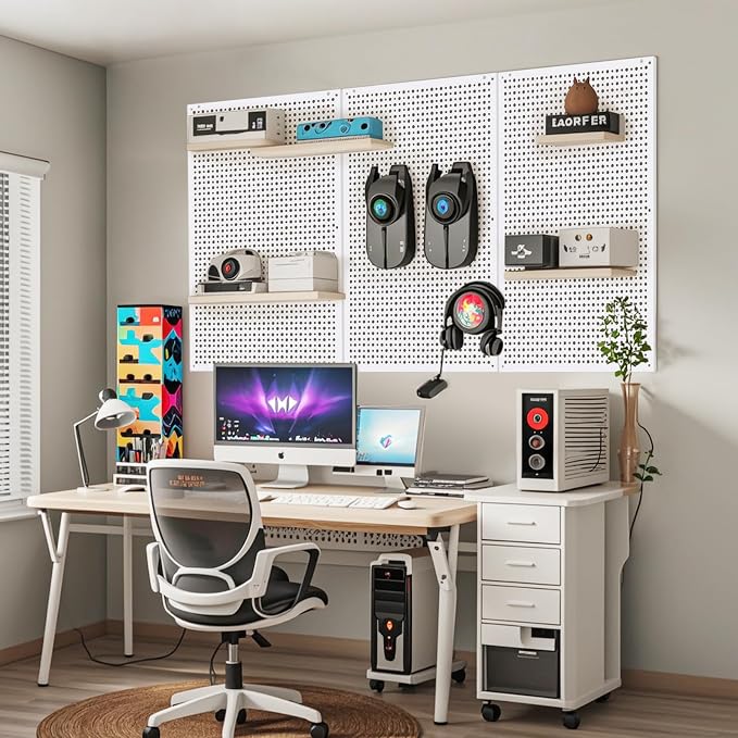 Pegboard Rack Garage Storage, Steel Pegboard Heavy Duty- 3 Pack 16-Inch X - Image 6