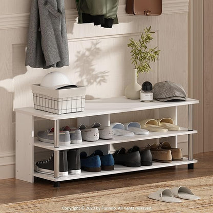 Furinno Turn-N-Tube Shoe Rack, 3-Tier Shoe Organizer, Compact Shoe Storage by Furinno-FitsYourSpaceFitsYourBudget