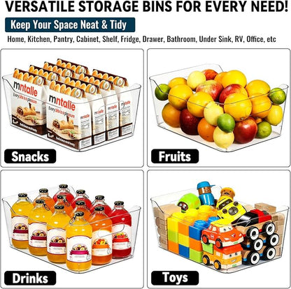 12 PACK Multi-Use Clear Plastic Storage Bins - Image 7