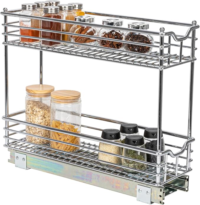 Household Essentials Glidez 2‑Tier Multipurpose Chrome‑Plated Steel by HouseholdEssentials