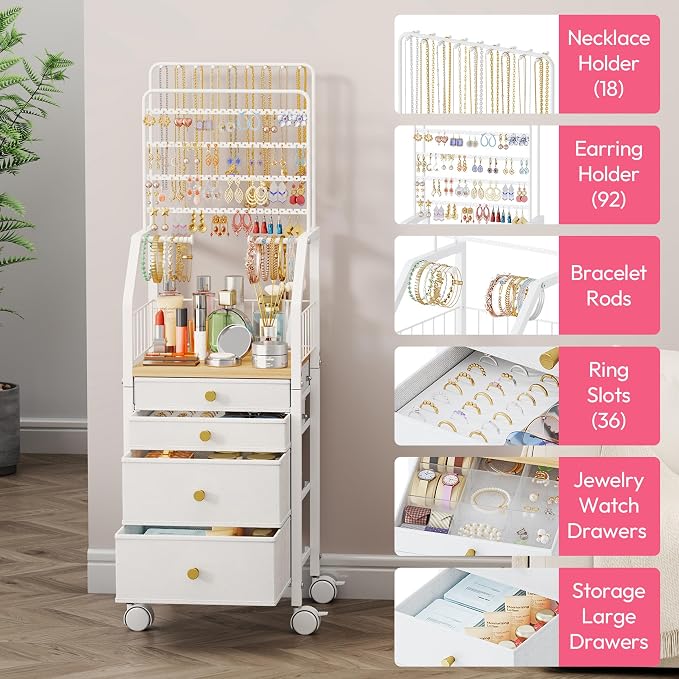 SWTYMIKI Jewelry Organizers and Storage- Multifunctional Stand Jewelry - Image 2