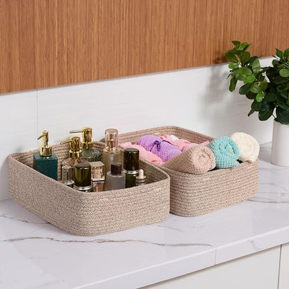 Large Shallow Organizing Baskets 15x11x5.1 Inches - Image 6