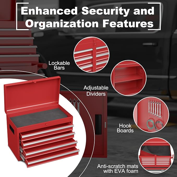 AirWire 5-Drawer Tool Chest, Rolling Tool Storage Cabinet - Image 6
